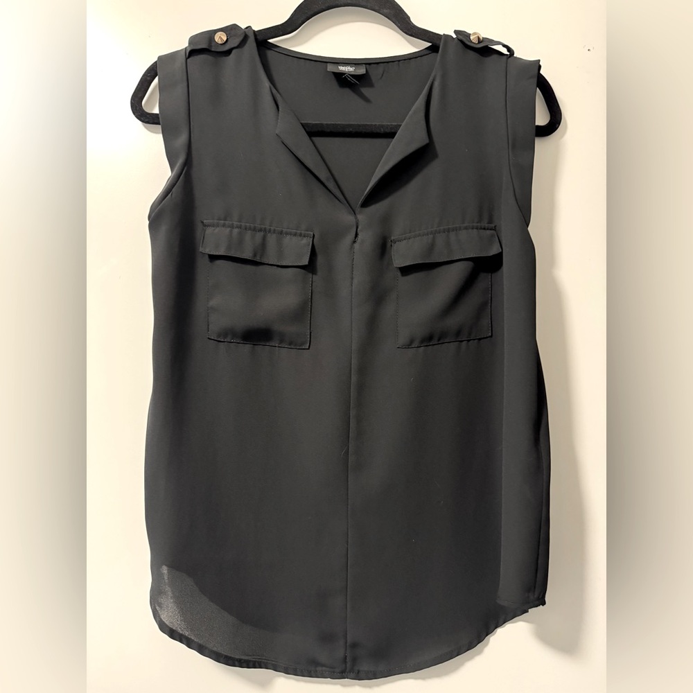 Tank Blouse with Gold Detail